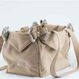 Susan Lanci Scotty Doe Plaid Luxury Carrier - Fawn