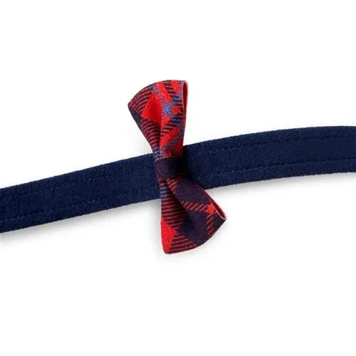 Susan Lanci Scotty Leash Chestnut Plaid Bow Tie - Image 2