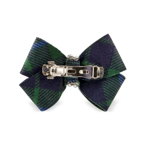 Susan Lanci Scotty Nouveau Hair Bow - Forrest Plaid - Image 2
