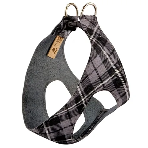Susan Lanci Scotty Step In Harness Charcoal Plaid - Image 2