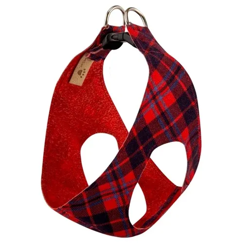 Susan Lanci Scotty Step In Harness Chestnut Plaid - Image 2