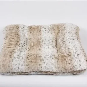Susan Lanci Soft Snow Leopard Bed - Square