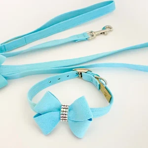 Susan Lanci Tiffi Blue AB Crystal Nouveau Bow Collar