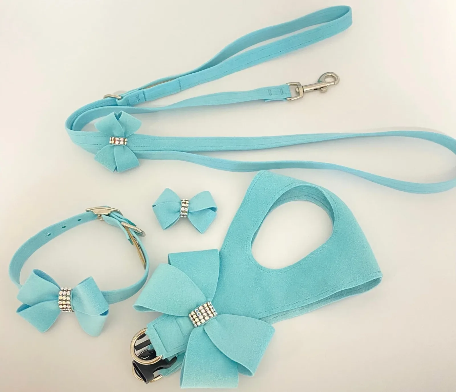 Susan Lanci Tiffi Blue AB Crystal Step in Harness - Image 2
