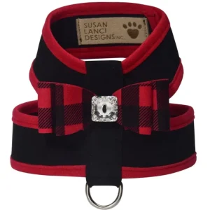 Susan Lanci Tinkie Harness With Red Gingham Big Bow