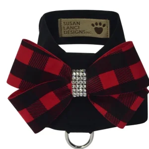 Susan Lanci Tinkie Harness with Red Gingham Bow