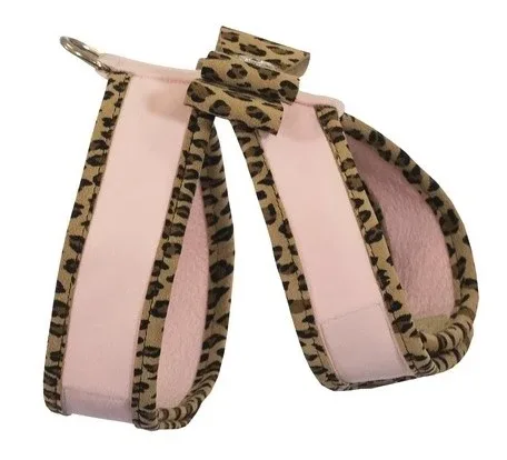 Susan Lanci Two Tone Big Bow Tinkie Harness in Puppy Pink with Cheetah Trim - Image 2