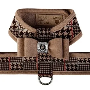 Susan Lanci Two Tone Chocolate Glen Houndtooth Big Bow Tinkie Harness