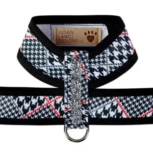Susan Lanci Two Tone Classic Glen Houndtooth Crystal Rocks Tinkie Harness