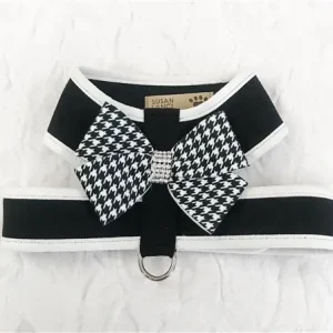 Susan Lanci Two Tone Classic Houndstooth Nouveau Bow Tinkie Harness