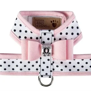 Susan Lanci Two Tone Polka Dot Big Bow Tinkie Harness