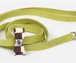 Susan Lanci Windsor Check Biw Bow Collection Leash- Many Colors