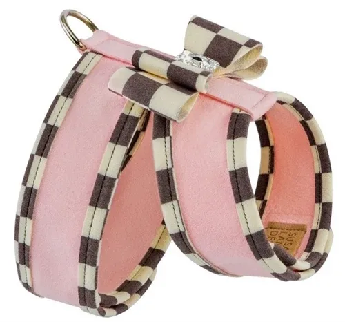 Susan Lanci Windsor Check Trim Two Tone Tinkie Harness in Many Colors - Image 2