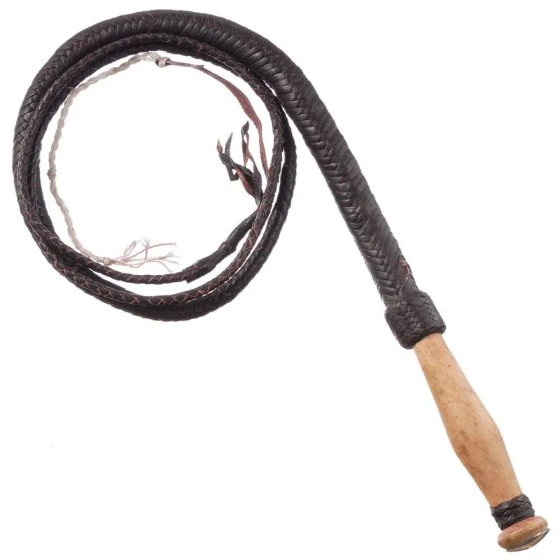 Swivel Handle Hand Braided Bull Whip