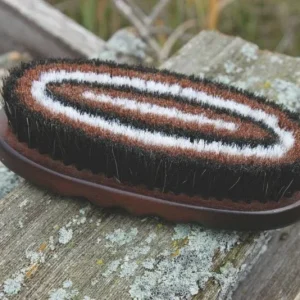Tail Tamer Wood Series Small Oval Horse Hair Brush