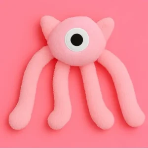 Talking Dog Club Bouncing Monster Tug Toy for Dogs (Pink)