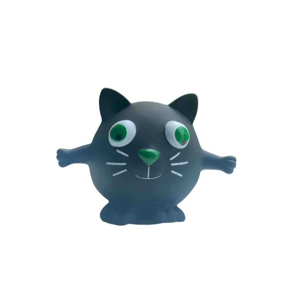 Talking Dog Club Cat Bouncy Ball Toy for Dogs (Black)