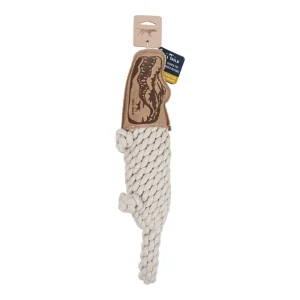 Tall Tails Dog Natural Leather & Rope Crunch Crocodile, 2 in