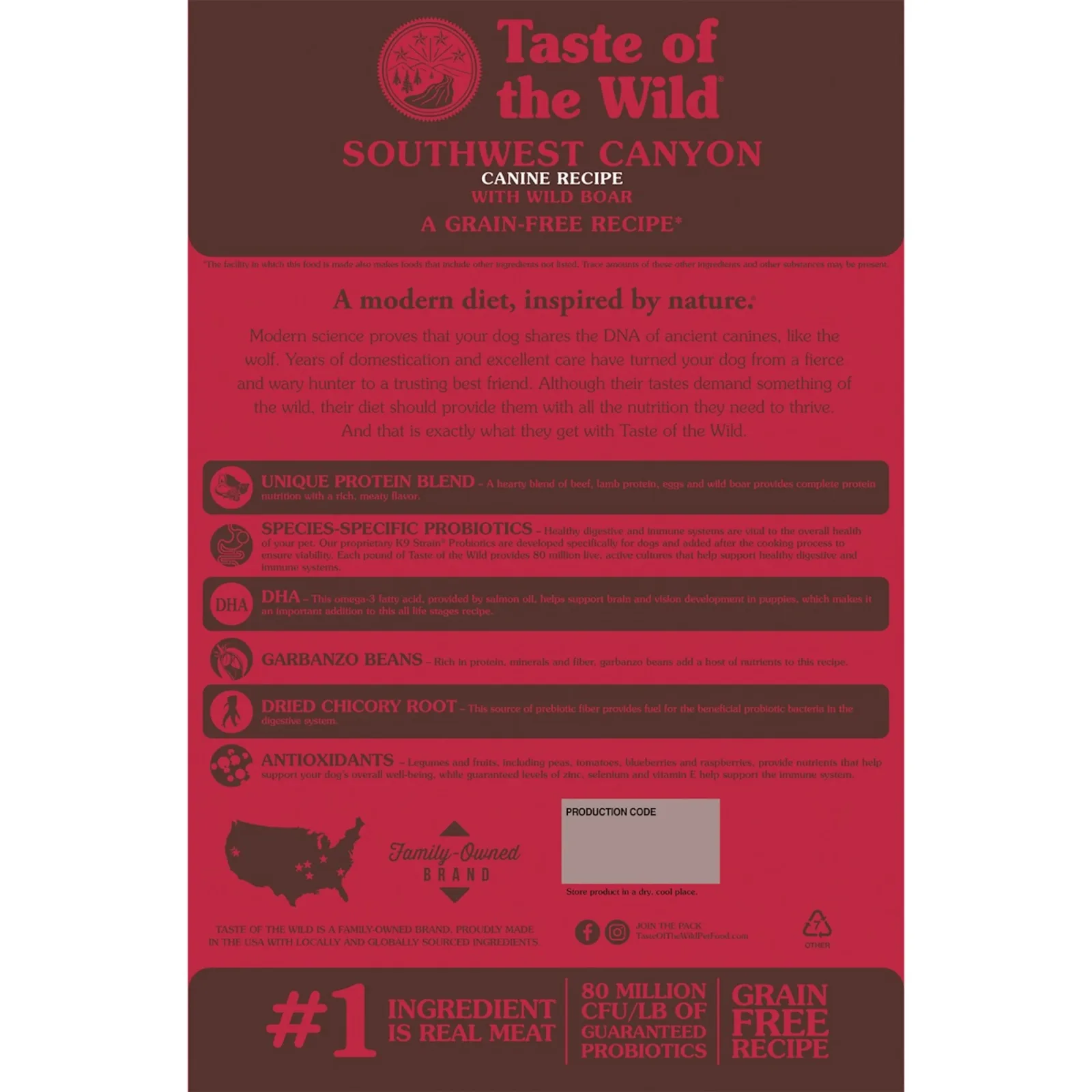 Taste Of The Wild Grain Free Recipe Southwest Canyon with Wild Boar Dry Dog Food - Image 2