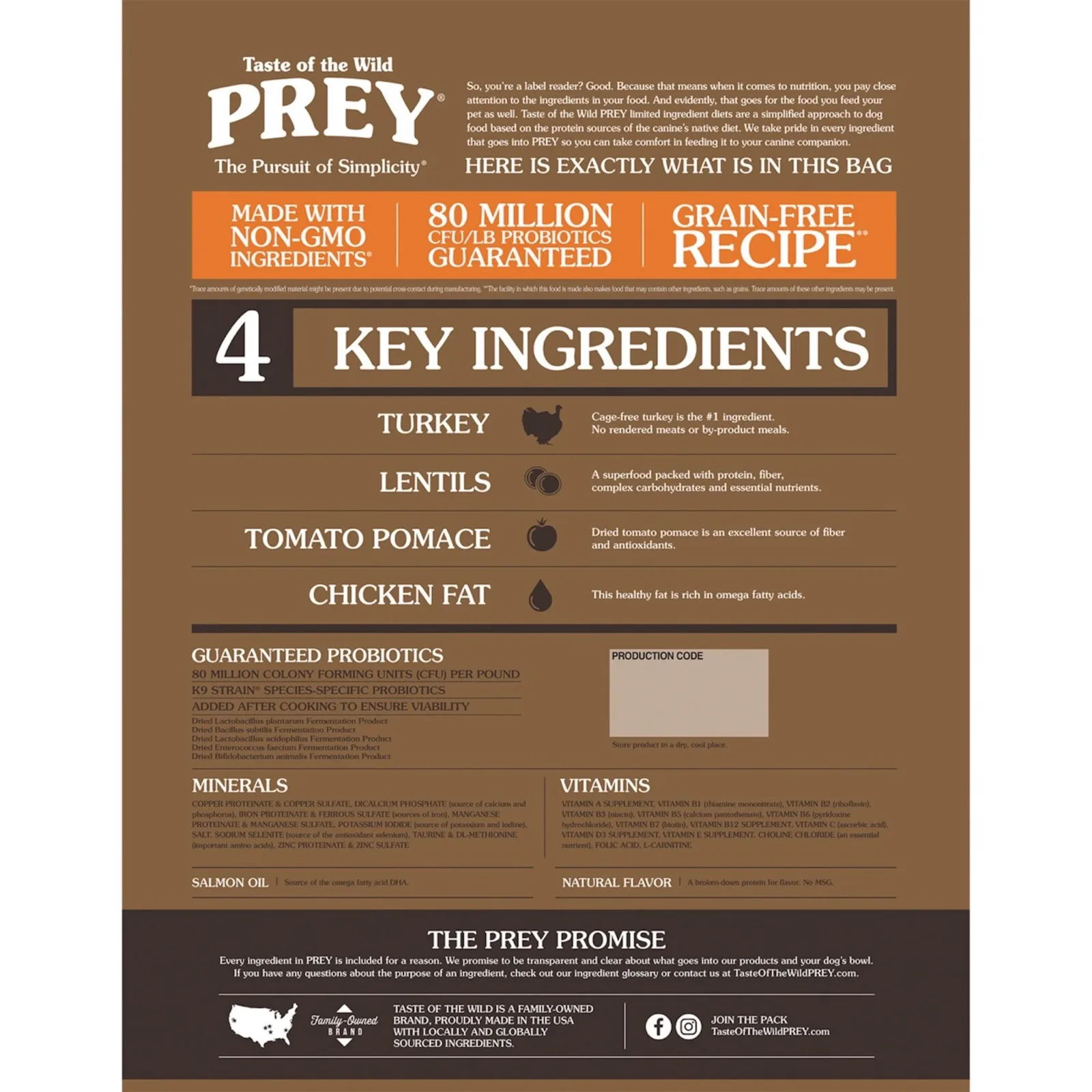 Taste of the Wild PREY Turkey Recipe Dry Dog Food - Image 2
