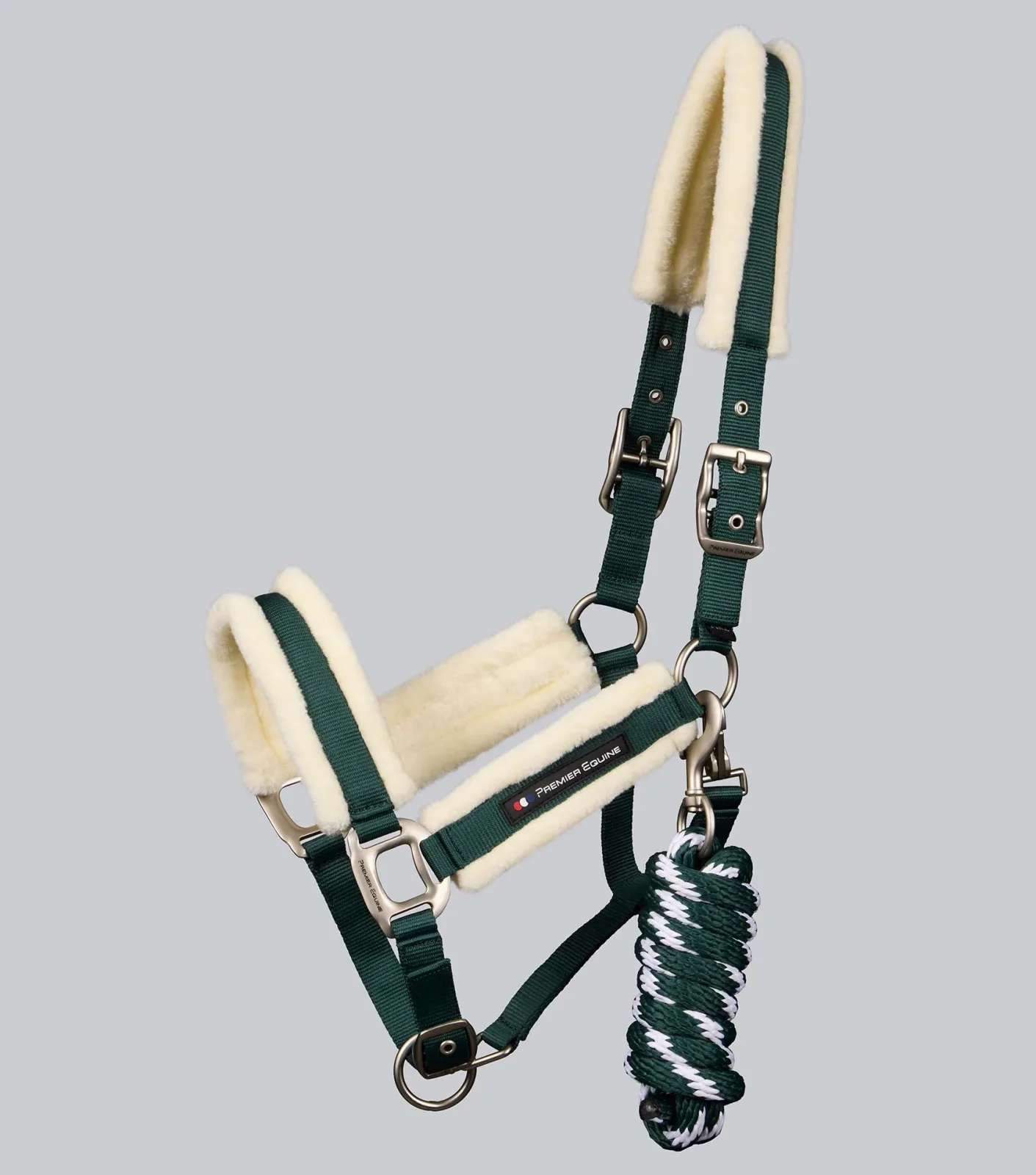 Techno Wool Head Collar with Lead Rope Green - Image 2