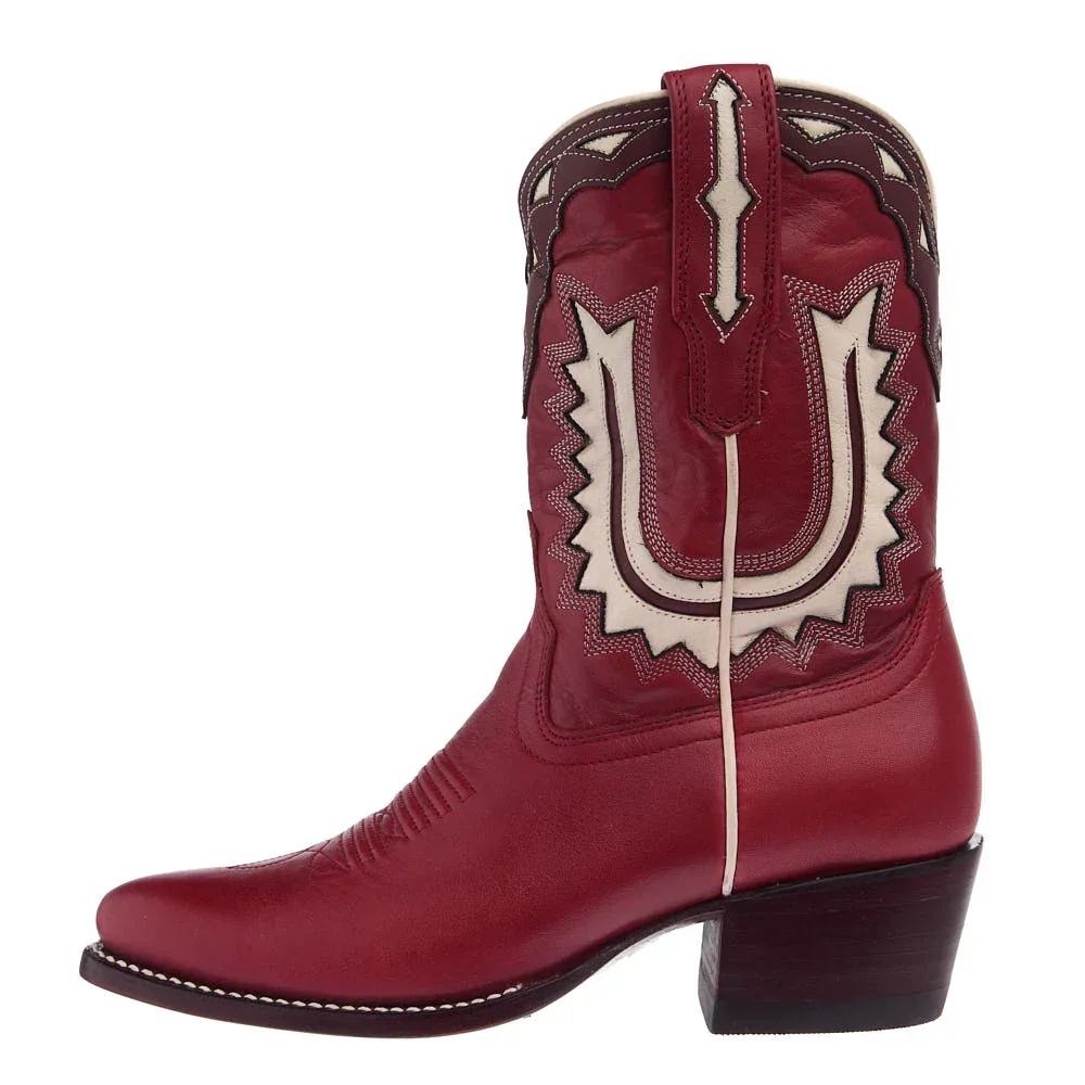 Tecovas Women's Jolene Crimson and Bone Vamp 11 - Image 2