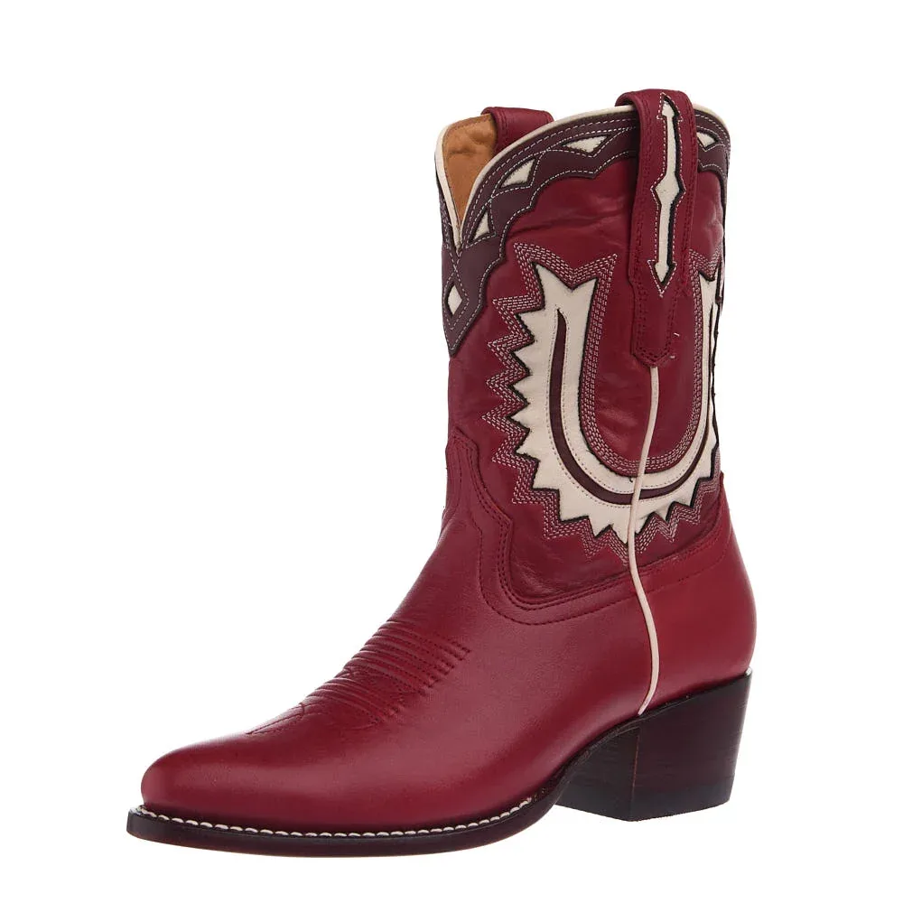 Tecovas Women's Jolene Crimson and Bone Vamp 11