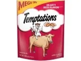 Temptations Classics Crunchy & Soft Adult Cat Treats Hearty Beef, 6.3 oz - Image 2