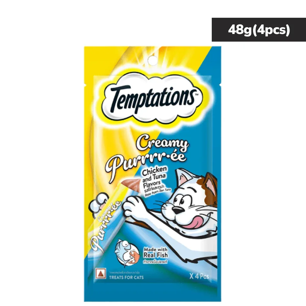 Temptations Creamy Purrrr ee Chicken & Tuna Cat Treats - Image 2