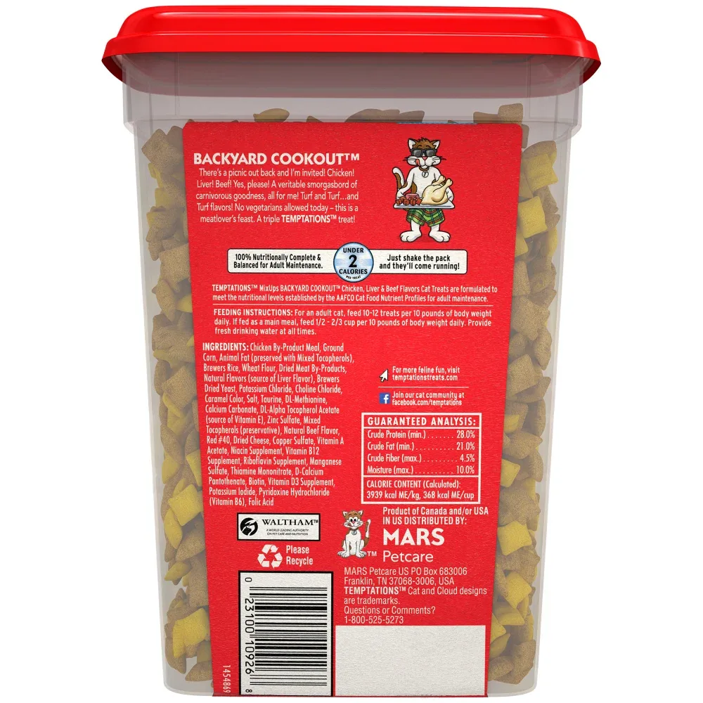 Temptations Mixups Crunchy & Soft Backyard Cookout Flavor Cat Treats - Image 2