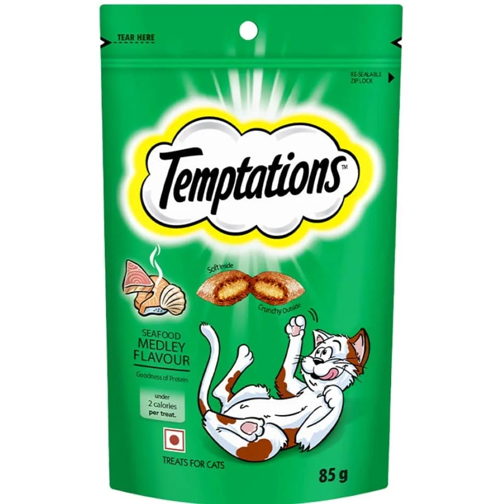 Temptations Tempting Tuna and Seafood Medley Flavour Cat Treats Combo - Image 2