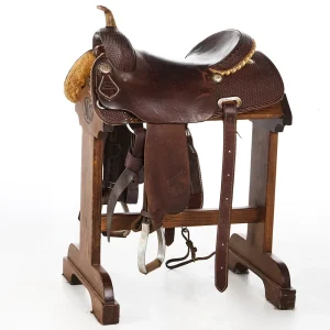 Teskey's Used 16.5in 1/2 Basket Stamped Barrel Saddle