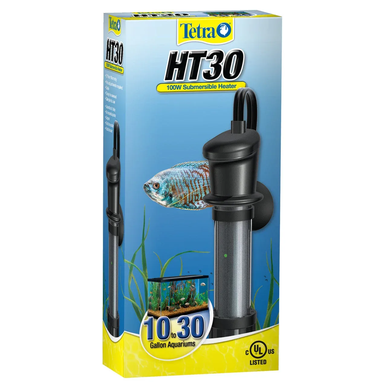 Tetra HT Submersible Aquarium Heater 100 Watt 10-30 Gallon