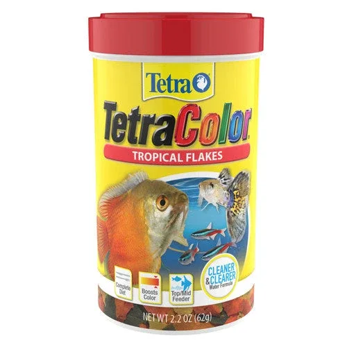 Tetra TetraColor Tropical Flakes Fish Food 2.2 oz - Image 2