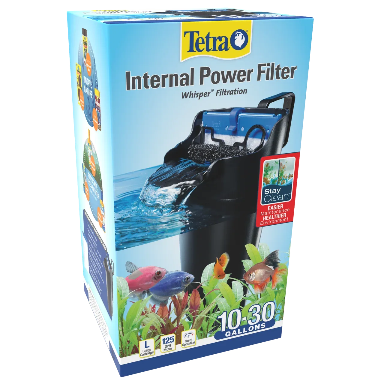 Tetra Whisper 20i Internal Power Filter with Bio-Scrubber Black