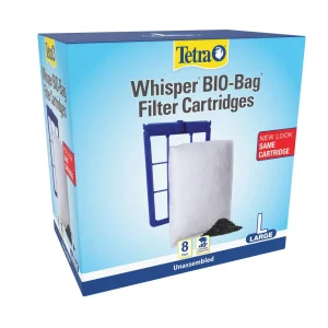 Tetra Whisper Bio-Bag Cartridge unassembled for TetraTec, Repto, and PF Filters 8pk LG