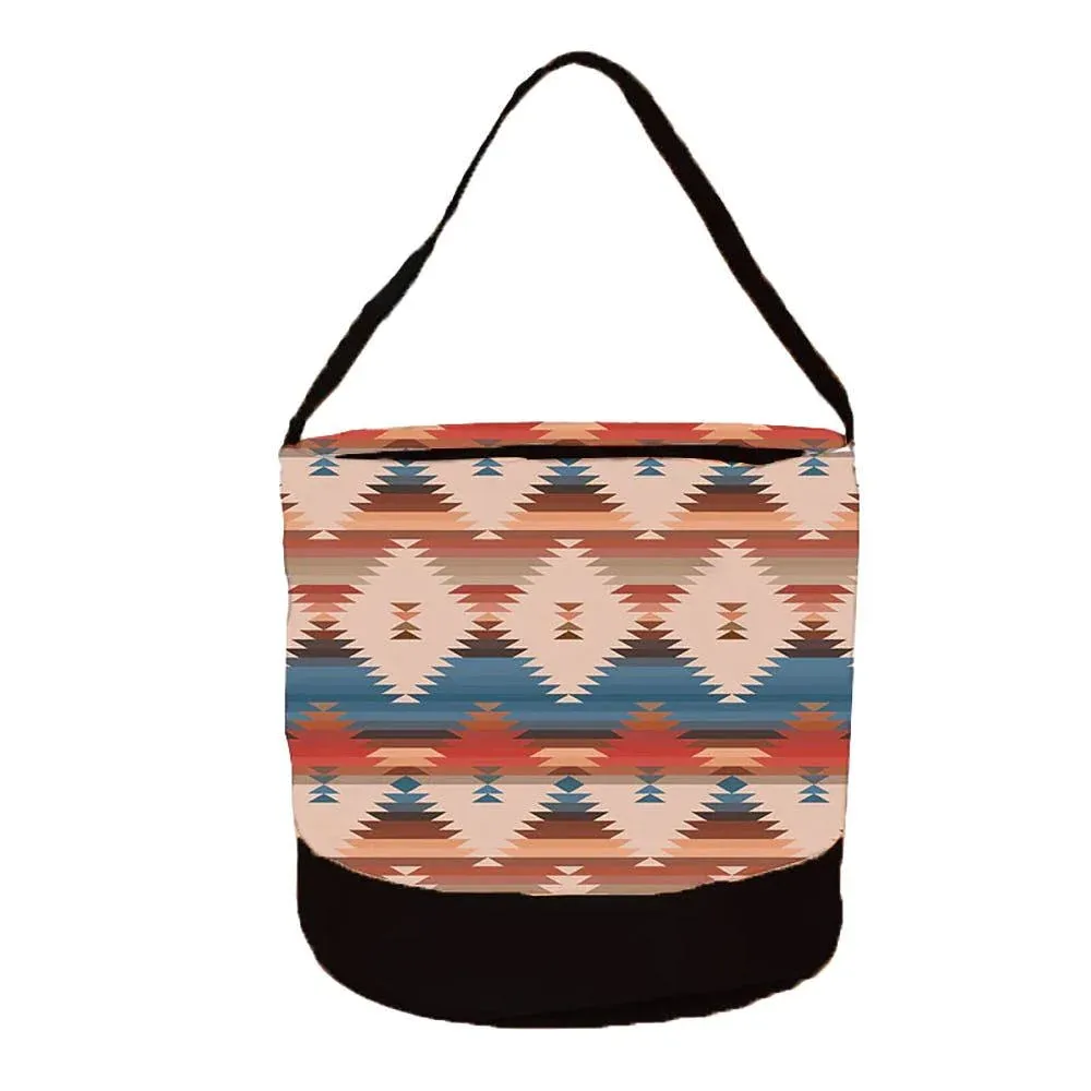 The Front Porch Label Aztec Round Storage Bin