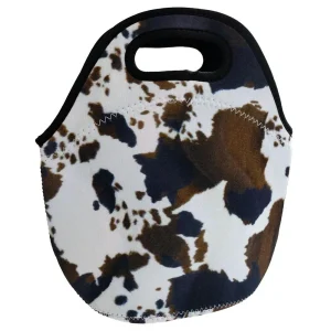 The Front Porch Label Brown Cowhide Lunch Tote