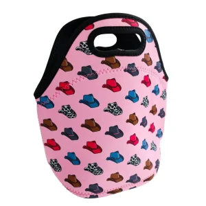 The Front Porch Label Pink Cowboy Hat Lunch Tote