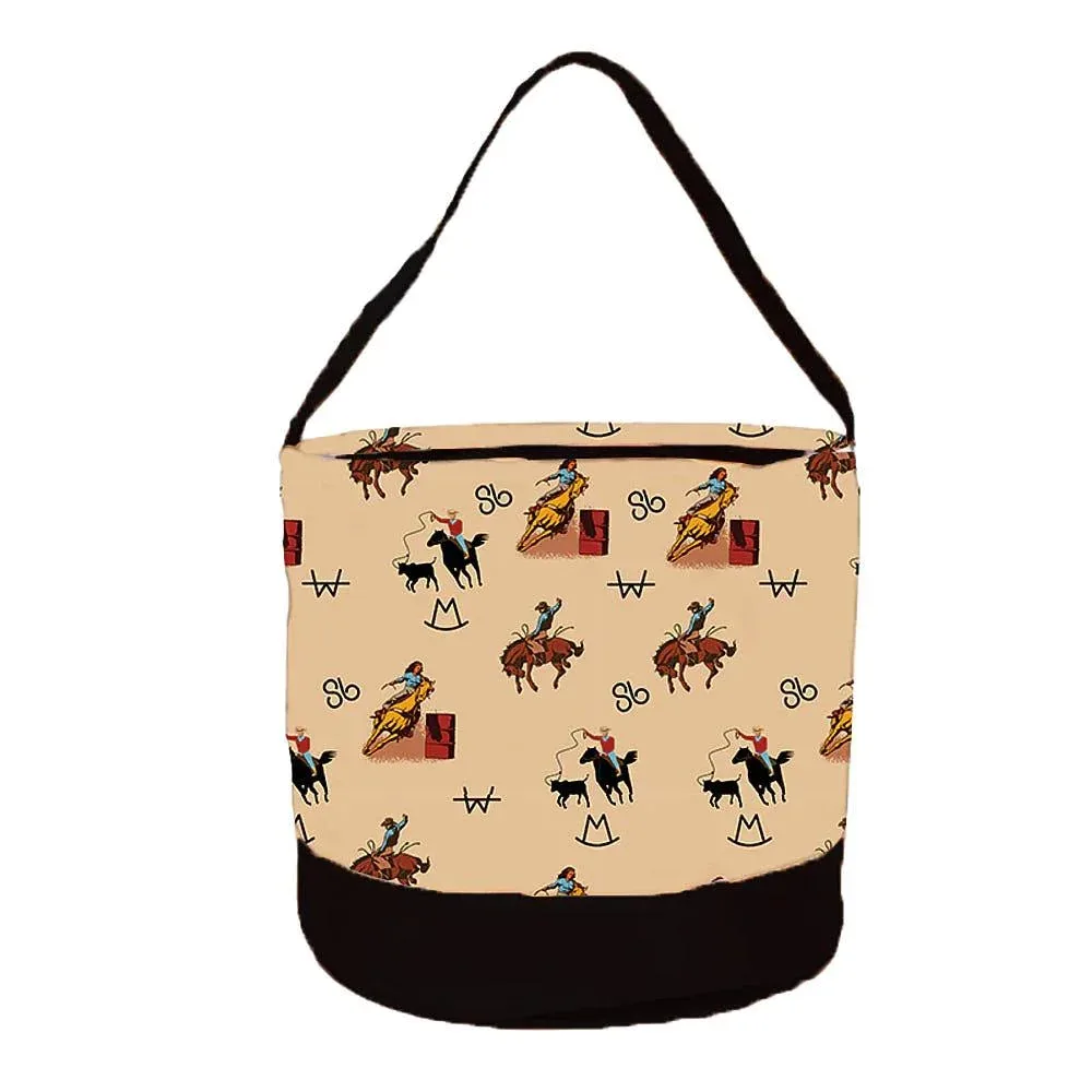 The Front Porch Label Vintage Cowboy Storage Bin