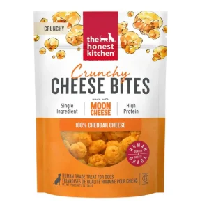 The Honest Kitchen Dog Crunchy Cheese Bites Made With Moon Cheese 100% Cheddar Cheese, 2 oz Pouch