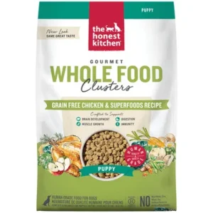 The Honest Kitchen Gourmet Whole Food Clusters Grain Free Chicken & Superfoods Recipe Puppy Dry Dog Food
