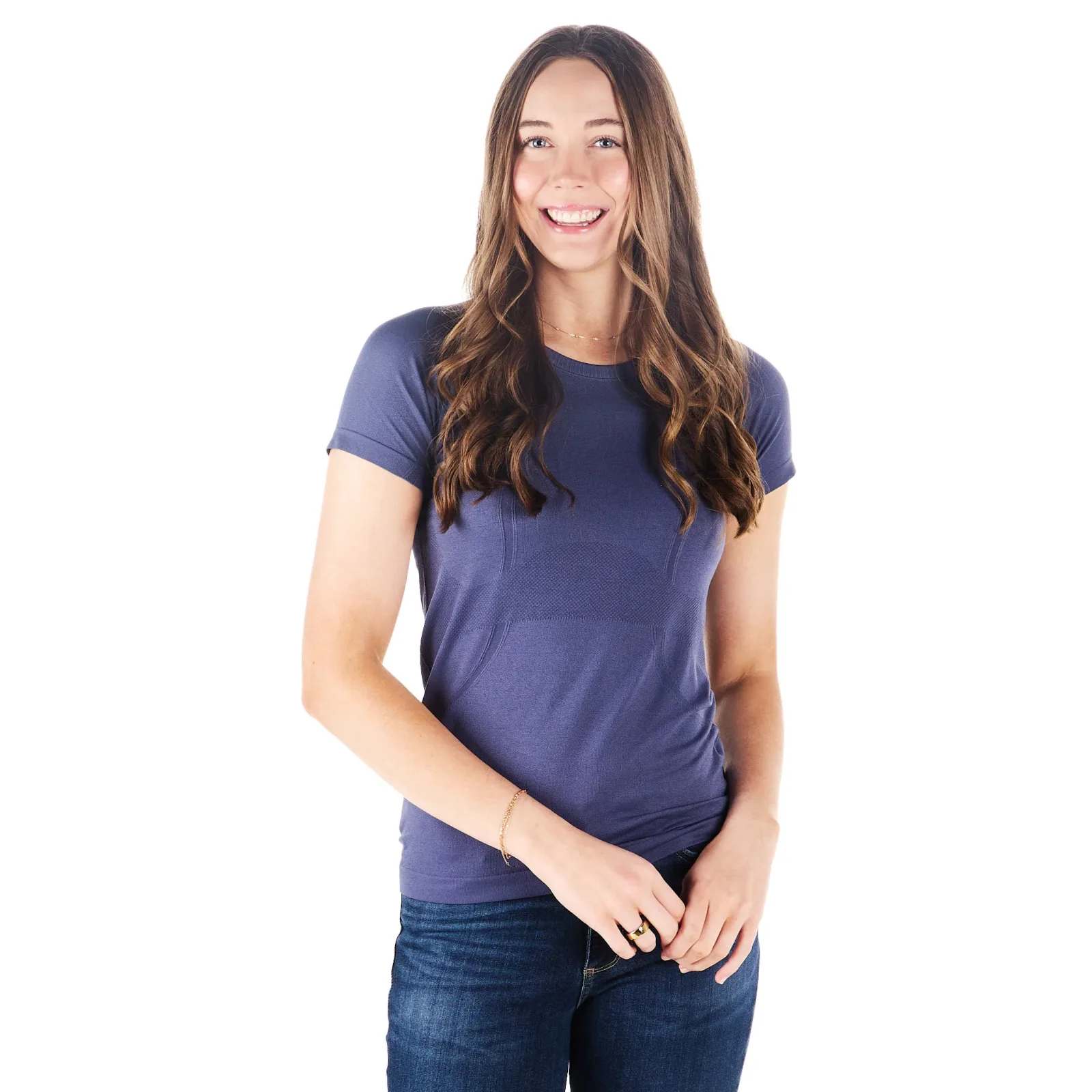 The Tackhack Womens Tack Hack Marine Equitation Short Sleeve Tech Tee - Image 2