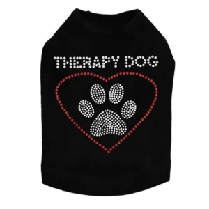 Therapy Dog Rhinestones Tank- Many Colors