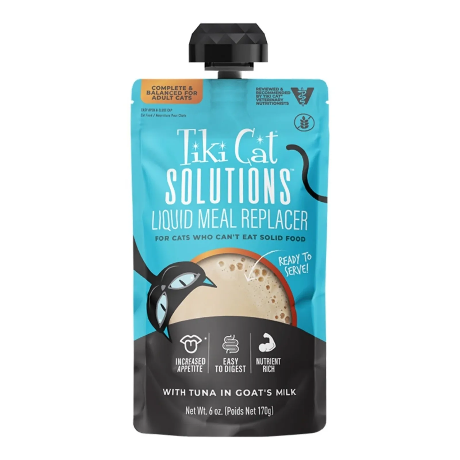 Tiki Pet Cat Solutions Meal Replacement Tuna, 6 oz each, Case of 6