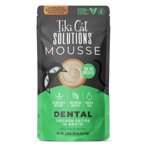 Tiki Pet Cat Solutions Mousse Dental, 2.4 oz each, Case of 12