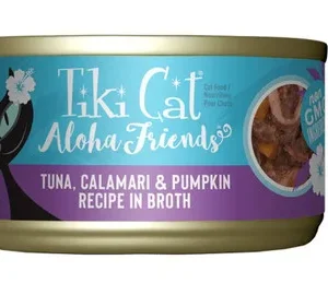 Tiki Pets Cat Aloha Tuna; Calamari and Pumpkin 3oz. (Case Of 12)