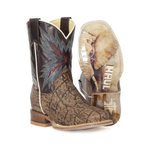 Tin Haul Kids Elephants Never Forget and In The Wild Sole Square Toe Boot