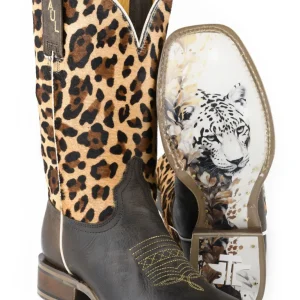 Tin Haul Ladies Wild Cat Square Toe Boots