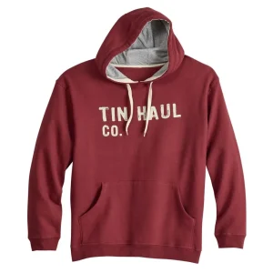 Tin Haul Mens Red Jacket Hoodie